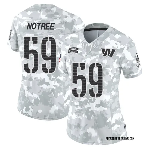 Washington Commanders Women's Limited Arctic Camo 2024 Salute to Service Jersey (59 Bryce Notree)
