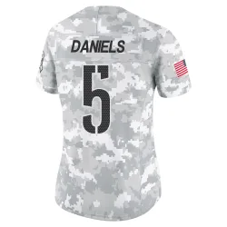 Washington Commanders Women's Limited Arctic Camo 2024 Salute to Service Jersey (5 Jayden Daniels)