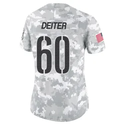 Washington Commanders Women's Limited Arctic Camo 2024 Salute to Service Jersey (60 Michael Deiter)