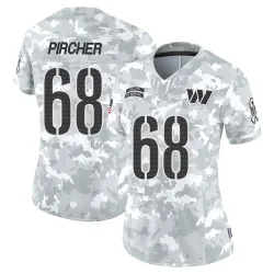 Washington Commanders Women's Limited Arctic Camo 2024 Salute to Service Jersey (68 Max Pircher)