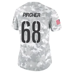 Washington Commanders Women's Limited Arctic Camo 2024 Salute to Service Jersey (68 Max Pircher)