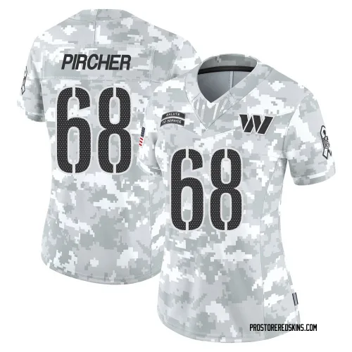 Washington Commanders Women's Limited Arctic Camo 2024 Salute to Service Jersey (68 Max Pircher)