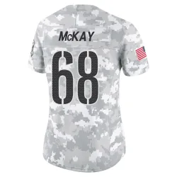 Washington Commanders Women's Limited Arctic Camo 2024 Salute to Service Jersey (68 Timothy McKay)
