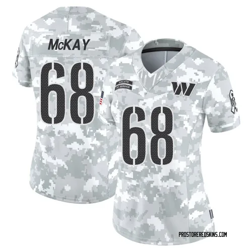 Washington Commanders Women's Limited Arctic Camo 2024 Salute to Service Jersey (68 Timothy McKay)