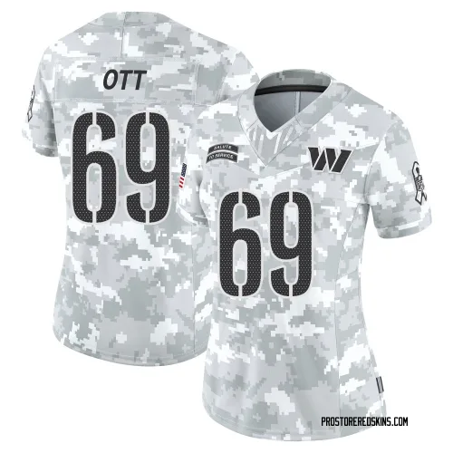 Washington Commanders Women's Limited Arctic Camo 2024 Salute to Service Jersey (69 Tyler Ott)