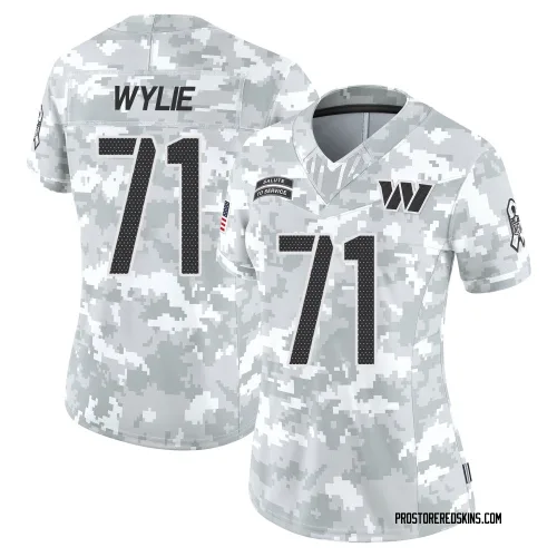 Washington Commanders Women's Limited Arctic Camo 2024 Salute to Service Jersey (71 Andrew Wylie)