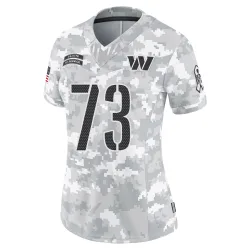 Washington Commanders Women's Limited Arctic Camo 2024 Salute to Service Jersey (73 Trent Scott)