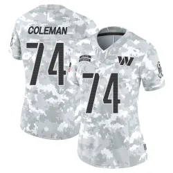 Washington Commanders Women's Limited Arctic Camo 2024 Salute to Service Jersey (74 Brandon Coleman)