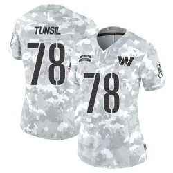 Washington Commanders Women's Limited Arctic Camo 2024 Salute to Service Jersey (78 Laremy Tunsil)