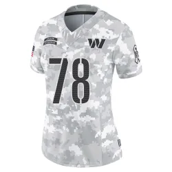 Washington Commanders Women's Limited Arctic Camo 2024 Salute to Service Jersey (78 Laremy Tunsil)