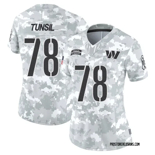 Washington Commanders Women's Limited Arctic Camo 2024 Salute to Service Jersey (78 Laremy Tunsil)