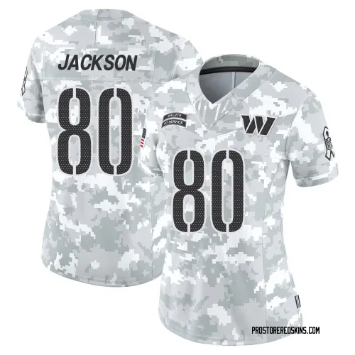 Washington Commanders Women's Limited Arctic Camo 2024 Salute to Service Jersey (80 Tyree Jackson)