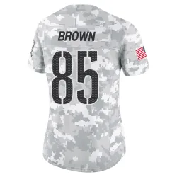 Washington Commanders Women's Limited Arctic Camo 2024 Salute to Service Jersey (85 Noah Brown)