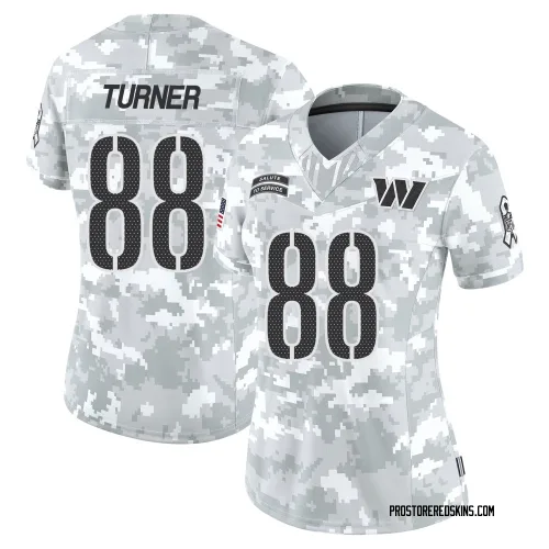 Washington Commanders Women's Limited Arctic Camo 2024 Salute to Service Jersey (88 Cole Turner)