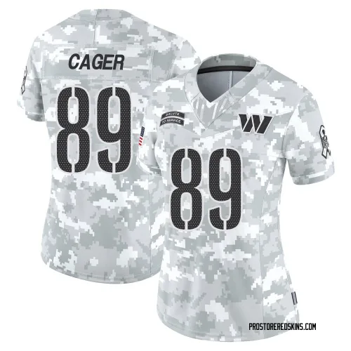 Washington Commanders Women's Limited Arctic Camo 2024 Salute to Service Jersey (89 Lawrence Cager)