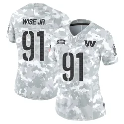 Washington Commanders Women's Limited Arctic Camo 2024 Salute to Service Jersey (91 Deatrich Wise Jr.)