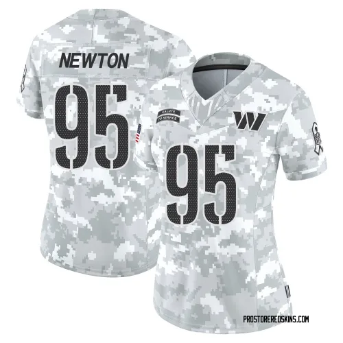 Washington Commanders Women's Limited Arctic Camo 2024 Salute to Service Jersey (95 Jer'Zhan Newton)