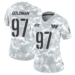 Washington Commanders Women's Limited Arctic Camo 2024 Salute to Service Jersey (97 Eddie Goldman)