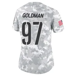 Washington Commanders Women's Limited Arctic Camo 2024 Salute to Service Jersey (97 Eddie Goldman)