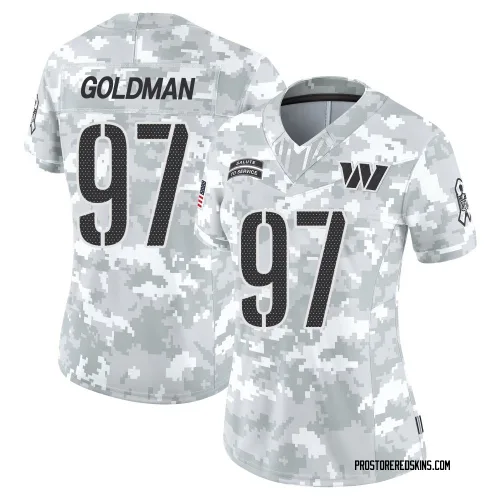 Washington Commanders Women's Limited Arctic Camo 2024 Salute to Service Jersey (97 Eddie Goldman)