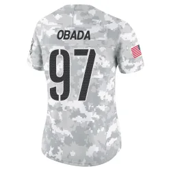 Washington Commanders Women's Limited Arctic Camo 2024 Salute to Service Jersey (97 Efe Obada)