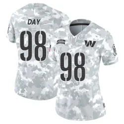 Washington Commanders Women's Limited Arctic Camo 2024 Salute to Service Jersey (98 Sheldon Day)