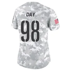 Washington Commanders Women's Limited Arctic Camo 2024 Salute to Service Jersey (98 Sheldon Day)