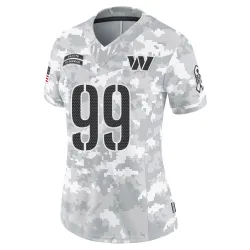 Washington Commanders Women's Limited Arctic Camo 2024 Salute to Service Jersey (99 Clelin Ferrell)