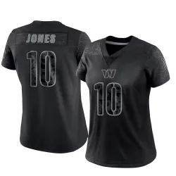 Washington Commanders Women's Limited Black Reflective Jersey (10 Jacoby Jones)