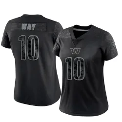 Washington Commanders Women's Limited Black Reflective Jersey (10 Tress Way)