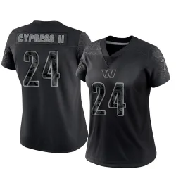 Washington Commanders Women's Limited Black Reflective Jersey (24 Fentrell Cypress II)