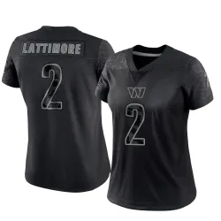 Washington Commanders Women's Limited Black Reflective Jersey (2 Marshon Lattimore)