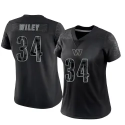 Washington Commanders Women's Limited Black Reflective Jersey (34 Michael Wiley)