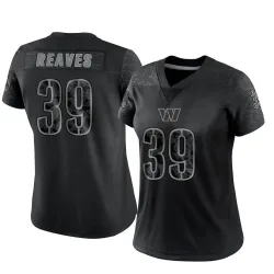 Washington Commanders Women's Limited Black Reflective Jersey (39 Jeremy Reaves)