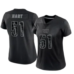 Washington Commanders Women's Limited Black Reflective Jersey (51 Bobby Hart)