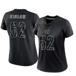 Washington Commanders Women's Limited Black Reflective Jersey (52 Javon Kinlaw)
