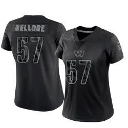 Washington Commanders Women's Limited Black Reflective Jersey (57 Nick Bellore)