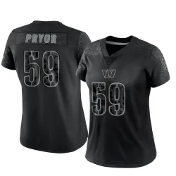 Washington Commanders Women's Limited Black Reflective Jersey (59 Joshua Pryor)