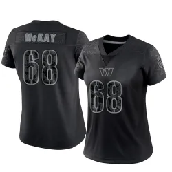 Washington Commanders Women's Limited Black Reflective Jersey (68 Timothy McKay)