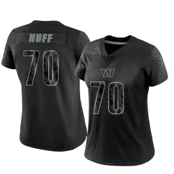 Washington Commanders Women's Limited Black Reflective Jersey (70 Sam Huff)