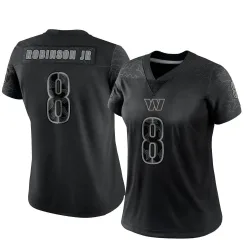 Washington Commanders Women's Limited Black Reflective Jersey (8 Brian Robinson Jr.)