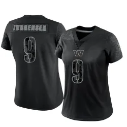 Washington Commanders Women's Limited Black Reflective Jersey (9 Sonny Jurgensen)