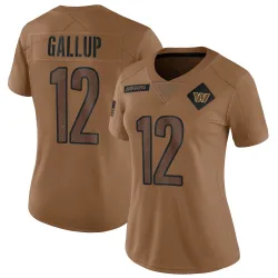Washington Commanders Women's Limited Brown 2023 Salute To Service Jersey (12 Michael Gallup)