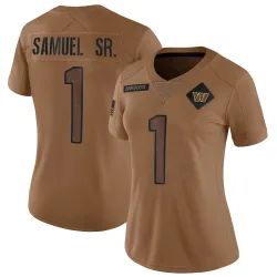 Washington Commanders Women's Limited Brown 2023 Salute To Service Jersey (1 Deebo Samuel Sr.)