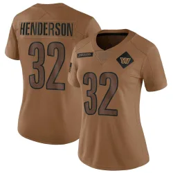 Washington Commanders Women's Limited Brown 2023 Salute To Service Jersey (32 Xavier Henderson)