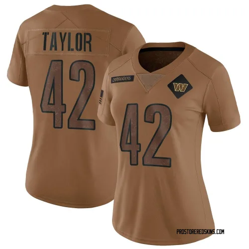 Washington Commanders Women's Limited Brown 2023 Salute To Service Jersey (42 Charley Taylor)