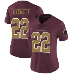 Washington Commanders Women's Limited Burgundy Alternate Vapor Untouchable Jersey (22 Deshazor Everett)