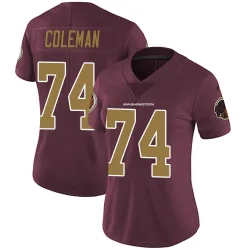 Washington Commanders Women's Limited Burgundy Alternate Vapor Untouchable Jersey (74 Brandon Coleman)