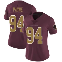Washington Commanders Women's Limited Burgundy Alternate Vapor Untouchable Jersey (94 Daron Payne)