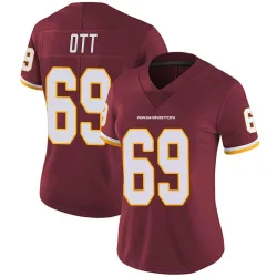 Washington Commanders Women's Limited Burgundy Team Color Vapor Untouchable Jersey (69 Tyler Ott)